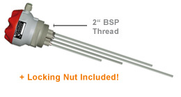 Resistive Level Sensor (4 rods) incl. PP locking nut